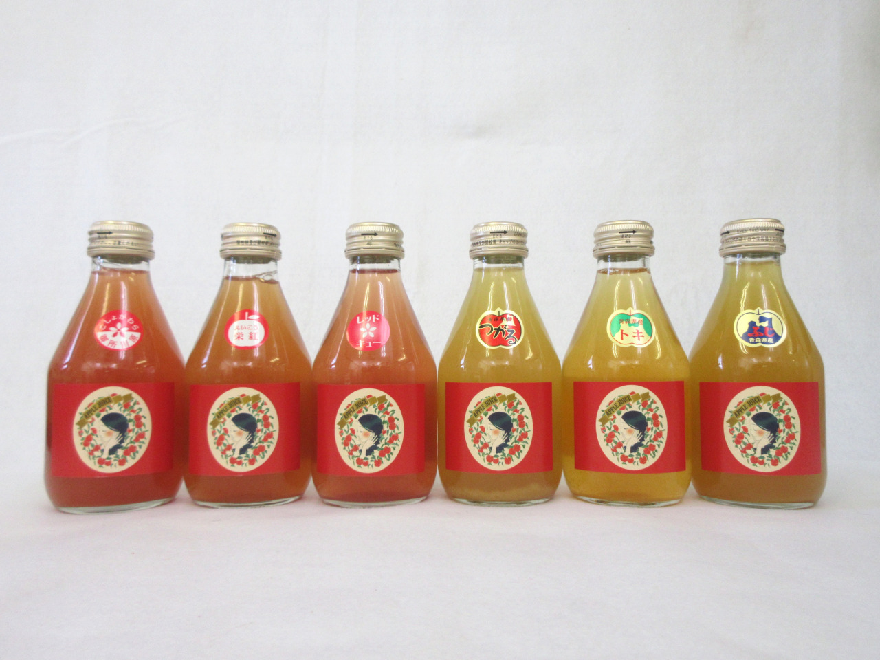 果肉まで赤～いりんごと定番品種のジュース180mL【6種類】｜県産品