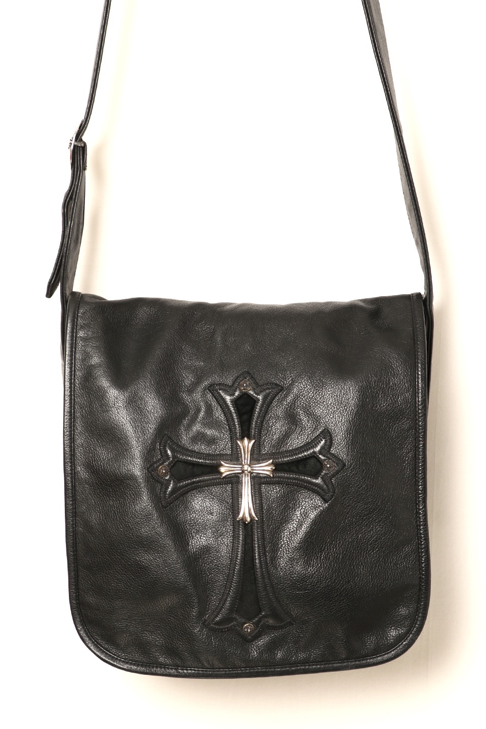 SOLD}☆Sランク CHROME HEARTS クロムハーツ ラージクロス ショルダー
