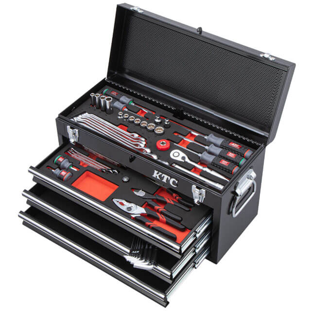 KTC SK35024X 9.5sq.スタンダードセット50点(3段3引出し) 【SKセール