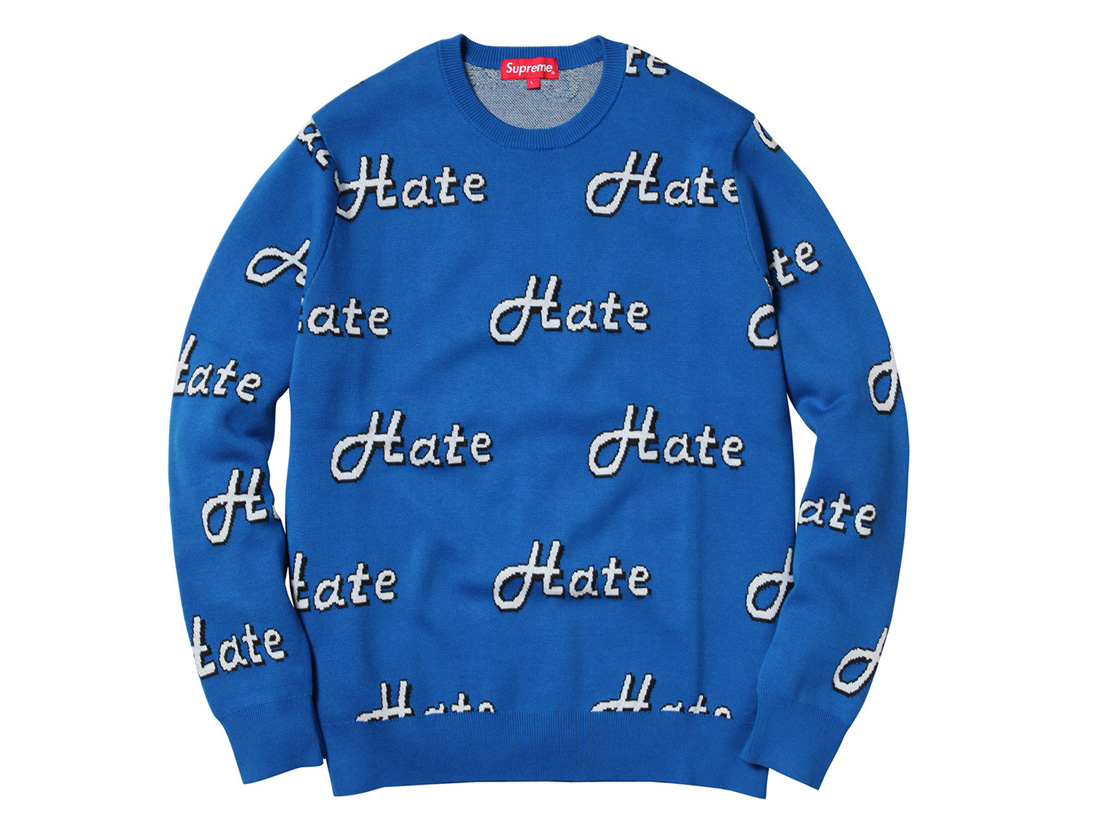 Supreme - Hate Sweater - UG.SHAFT