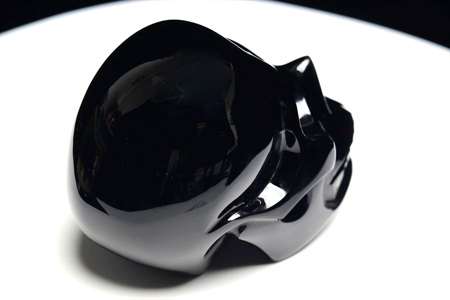 スカル】レインボーオブシディアン ドクロ・髑髏（骸骨）型 置物