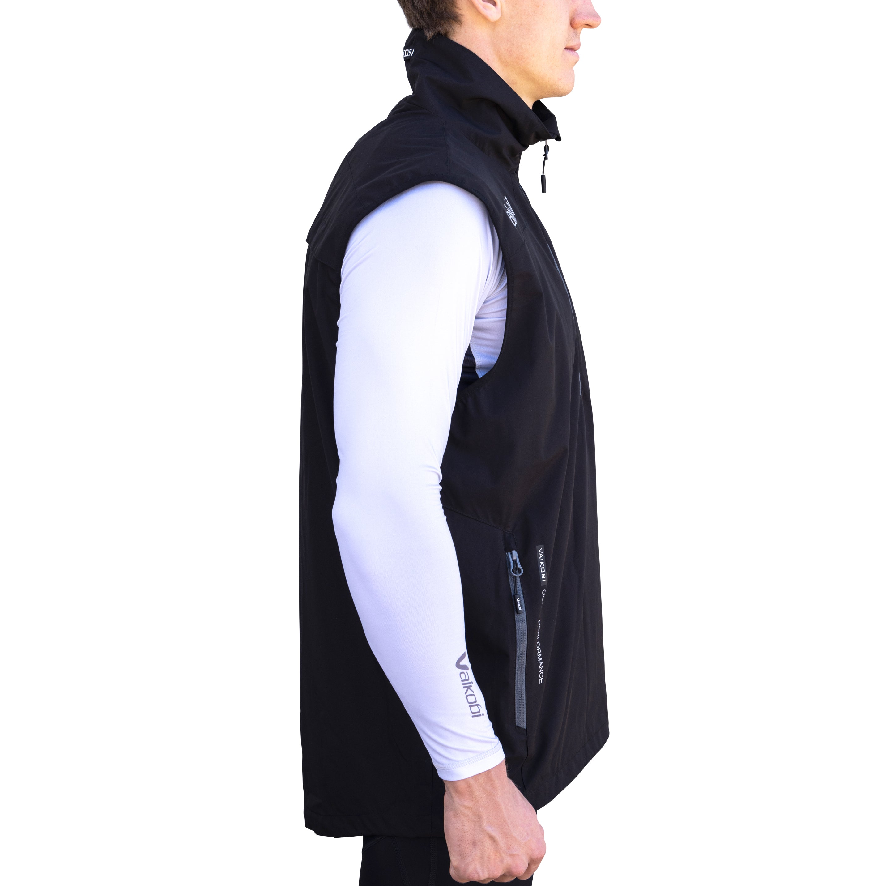 VDRY Lightweight 1/2 Zip Vest - Black | Vaikobi