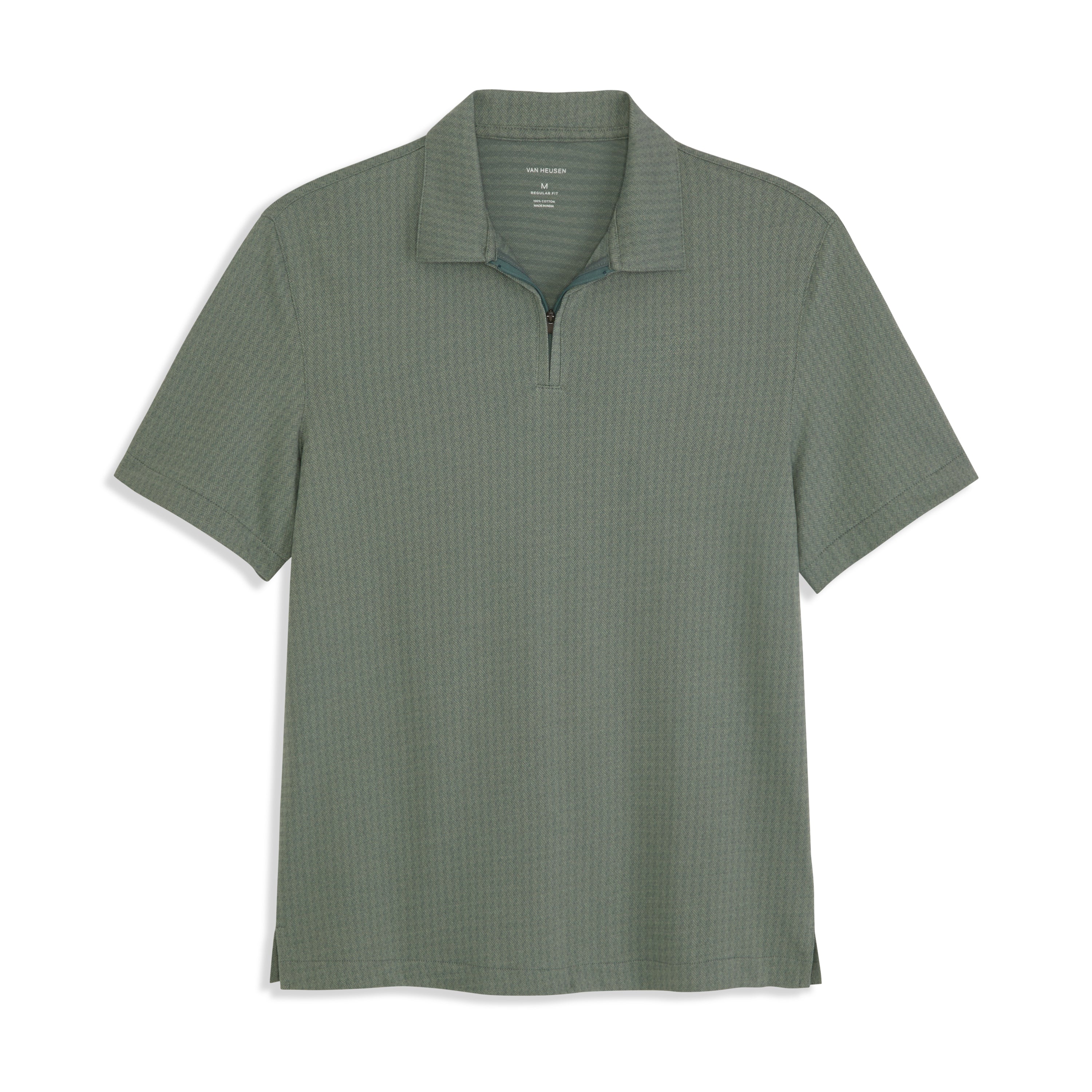 Essential Jacquard Zip Fancy Polo – Van Heusen