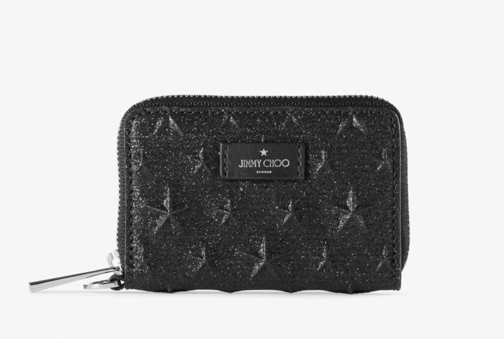 ジミー チュウから、スターモチーフ輝くグリッターレザーの財布が発売