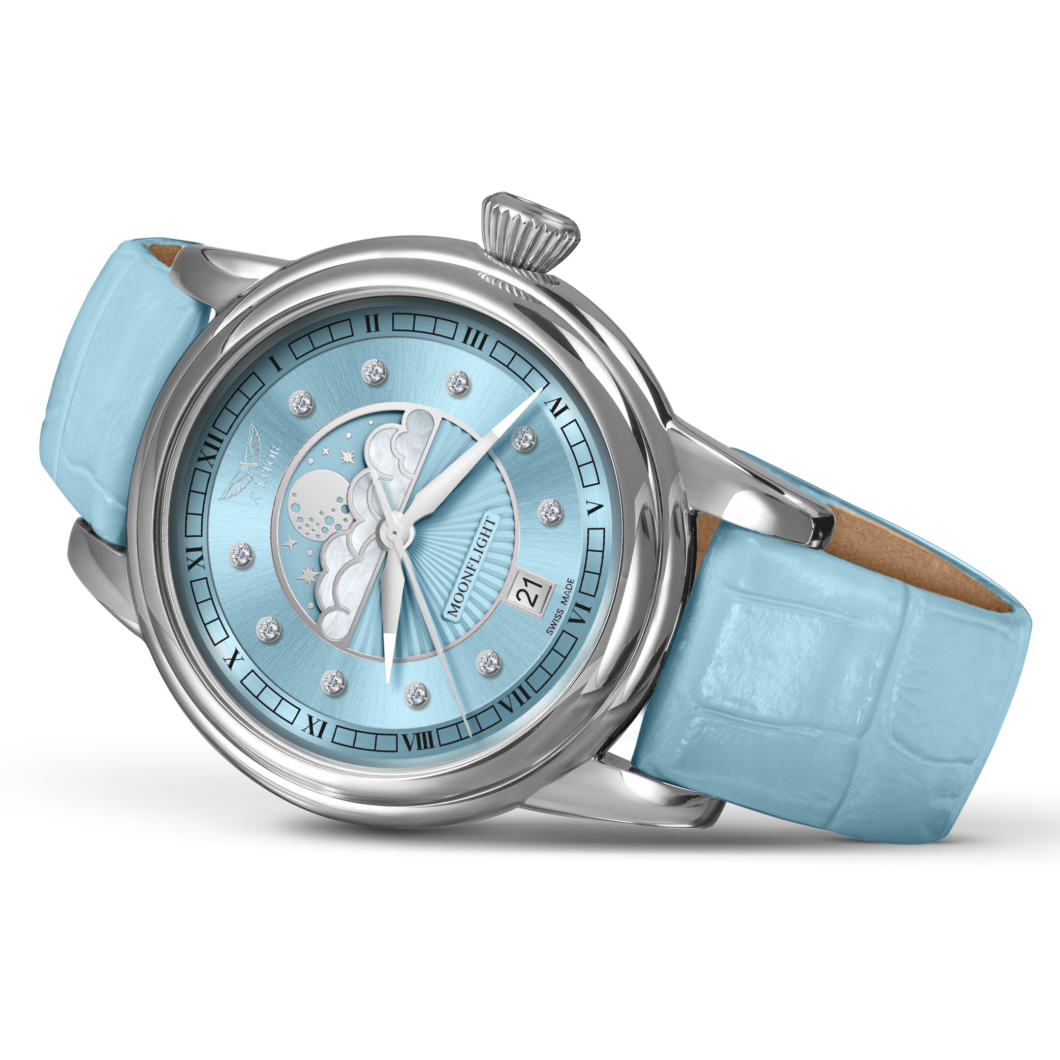 アビエイターから、飛行機の中から見た夜空をイメージした旅行気分を