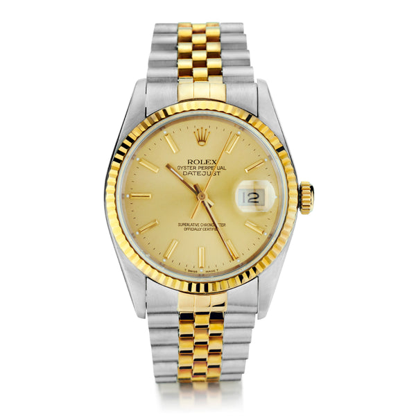 Rolex Datejust in Steel and 18kt Yellow Gold. Ref: 16233 – Van Rijk