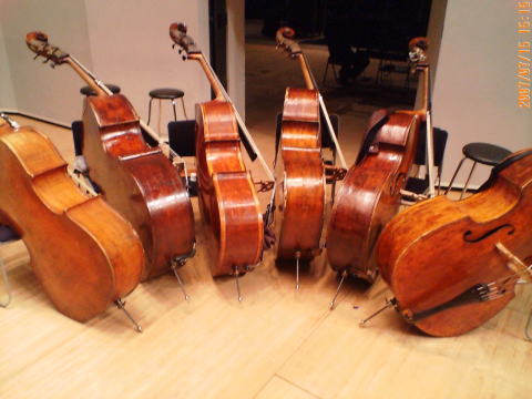 コントラバス 写真 エンドピン