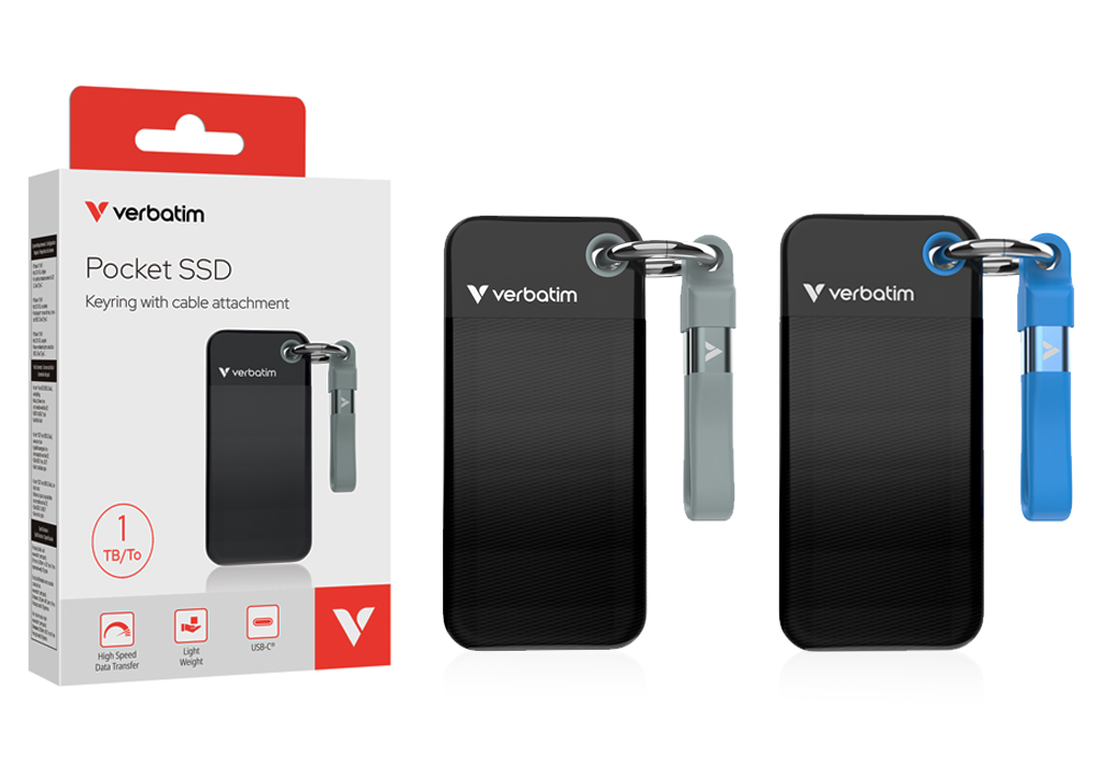 Verbatim】バーベイタム ユニークな外付けSSD Pocket (1TB/2TB) 発売