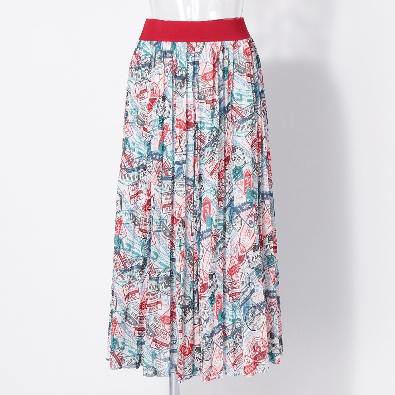 Passport stamp print net スカート｜VIVIENNE TAM（ヴィヴィアンタム
