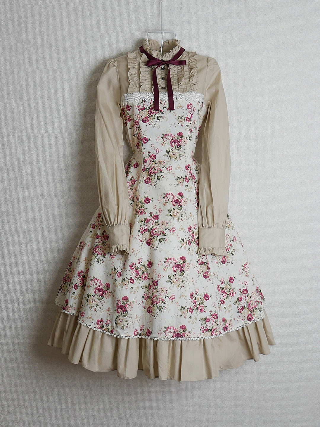 ロココブーケ・アルカンシェルドールドレス【ミルクティーローズ