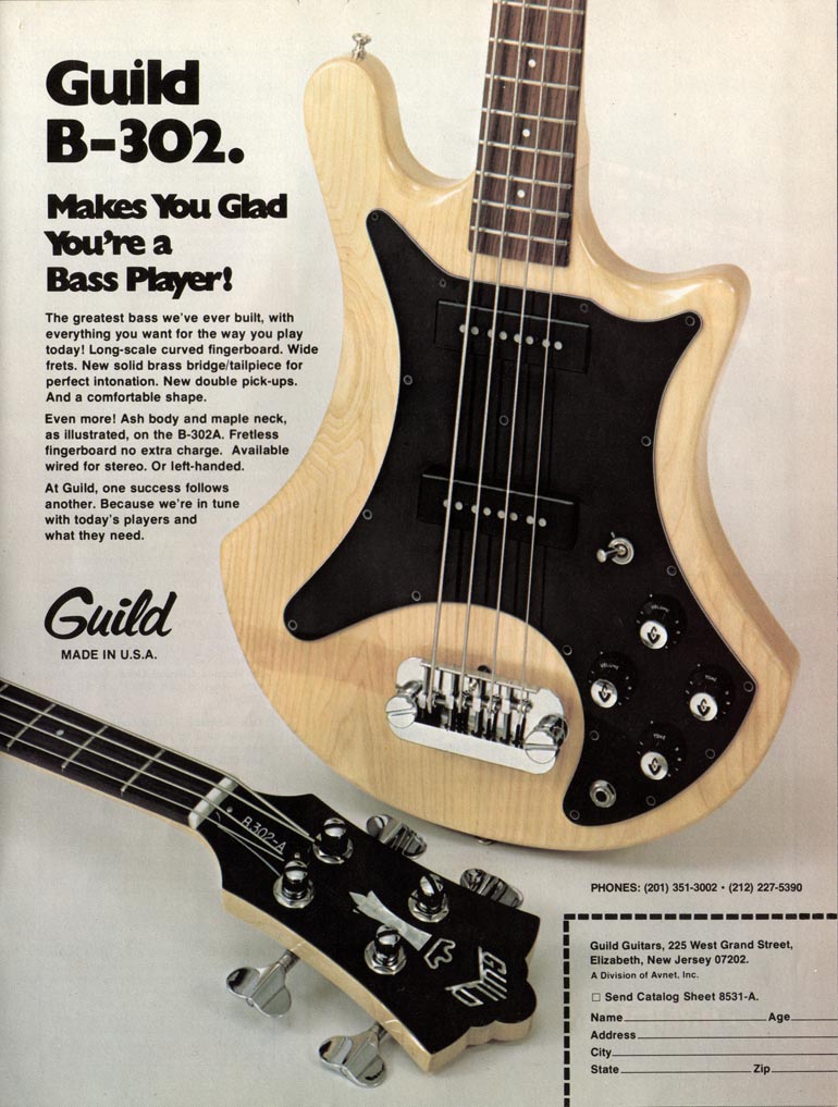Guild B-302. Makes You Glad You're A Bass Player - Guild
