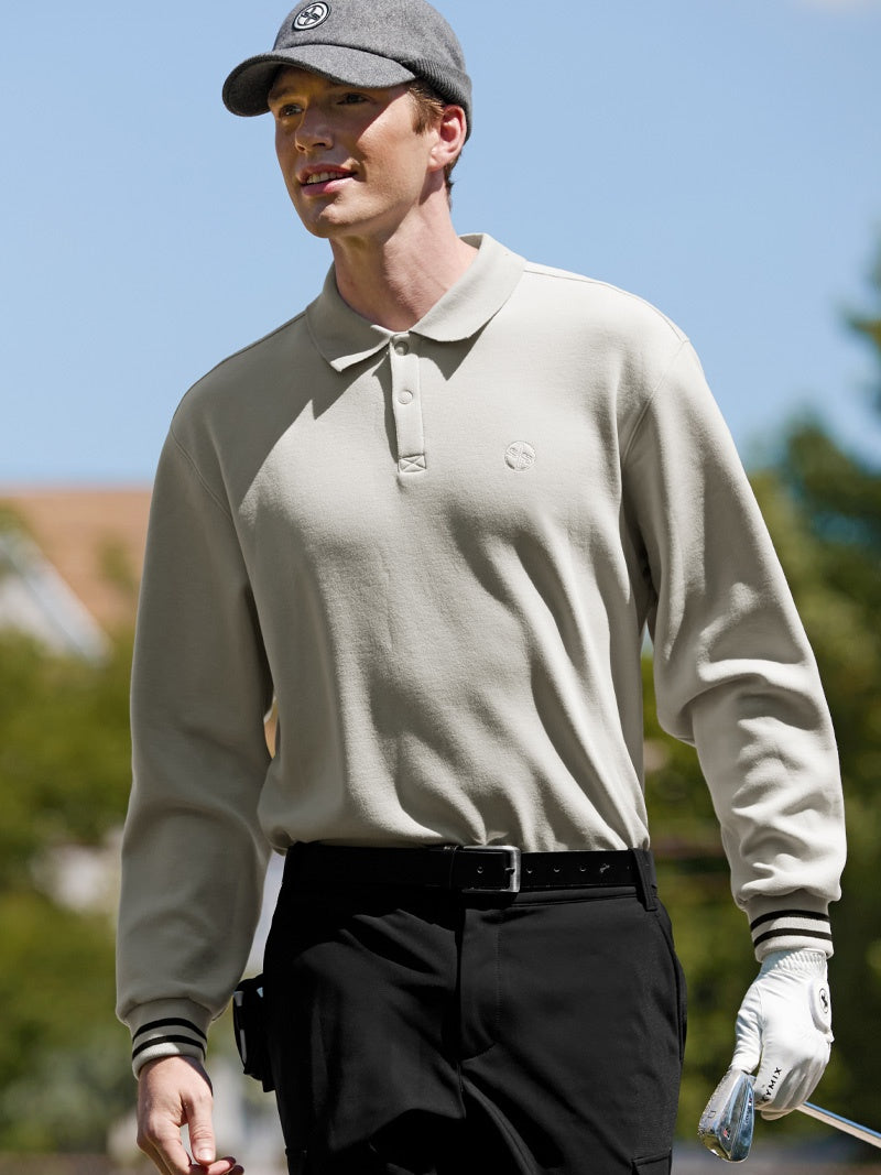 XEXYMENS XGMLT06J3 裏起毛 ピケ ポロシャツ 長袖