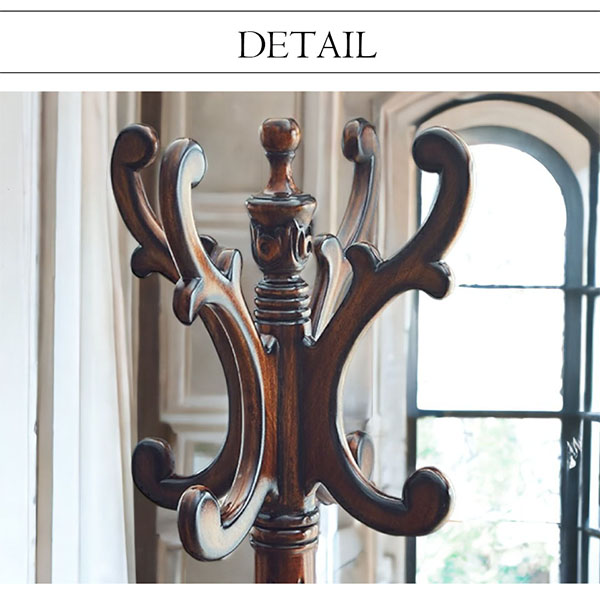 アンティーク調 コートハンガーラック ブラウン｜おしゃれ輸入家具通販