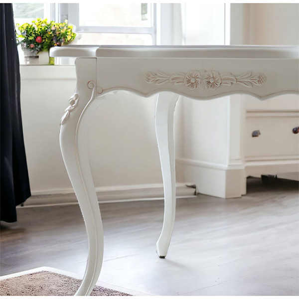 コンパクトダイニングテーブル(WH)800｜エレガント ホワイト家具