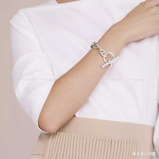 HERMES エルメス ブレスレット シェーヌダンクル GM 12コマ シルバー