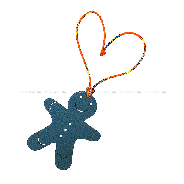 HERMES エルメス バッグチャーム プティアッシュ ジンジャーブレッド