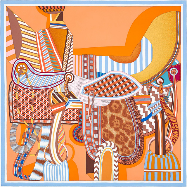 2022年春夏 HERMES エルメス スカーフ カレ90 空想の鞍 LA SELLE