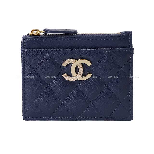 CHANEL シャネル カードケース マトラッセ ココマーク ハーフシトラス
