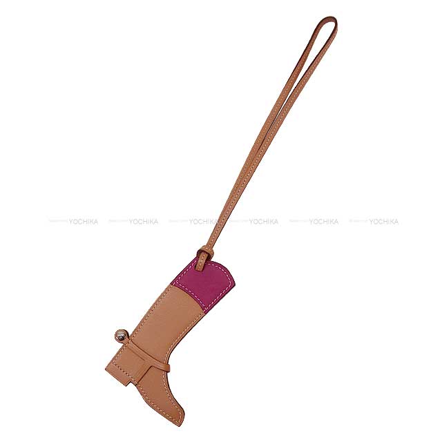 HERMES エルメス バッグチャーム パドックボット ブーツ ナチュラル