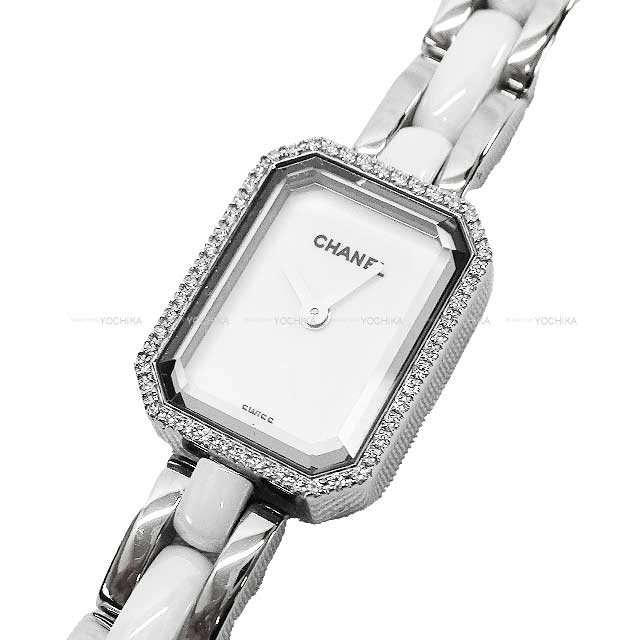 CHANEL シャネル 腕時計 プルミエール ダイヤモンドベゼル H2132 白
