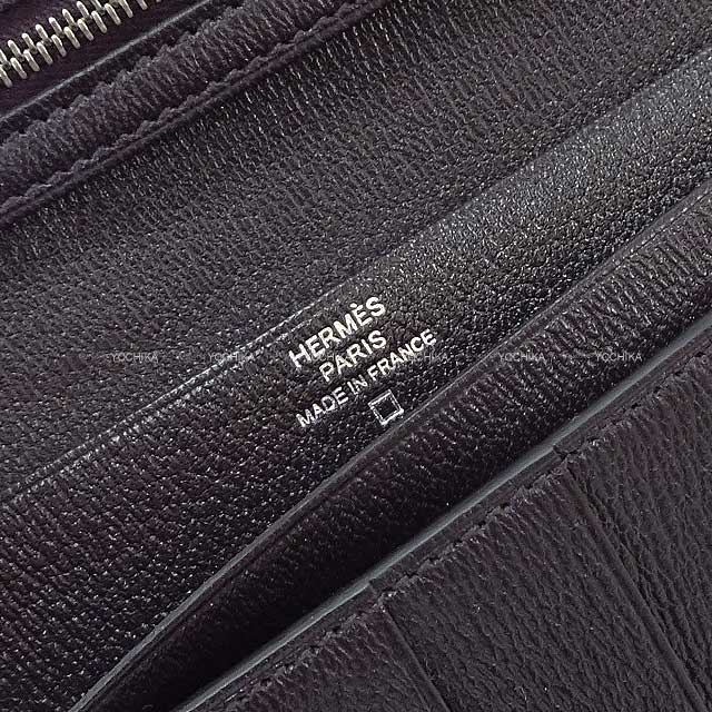 HERMES エルメス 長財布 ベアンスフレ プルノワール (プリュノワール