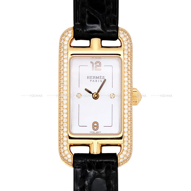 HERMES エルメス 腕時計 ナンタケット PM 29mm ベゼル三重ダイヤ NA2
