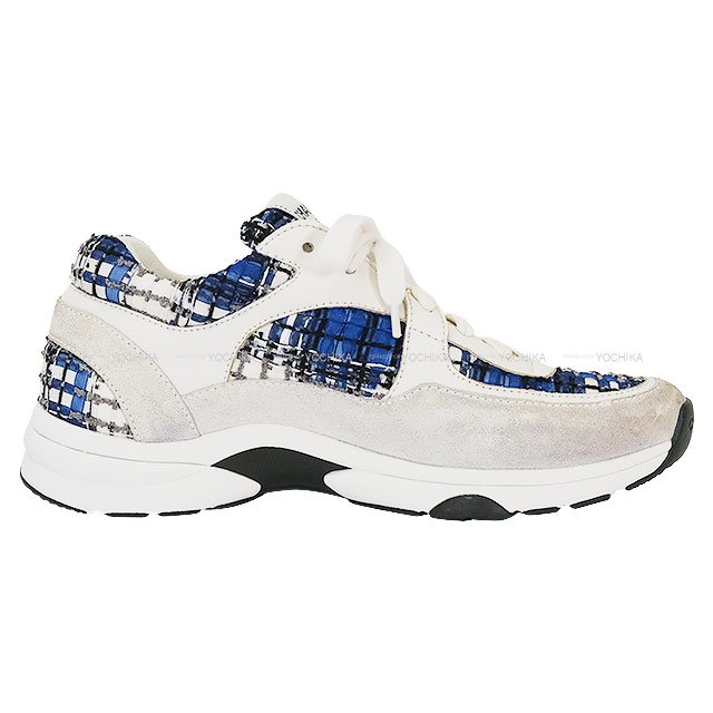 渋谷並木橋店】CHANEL シャネル スニーカー ココマーク 24P 白/ブルー