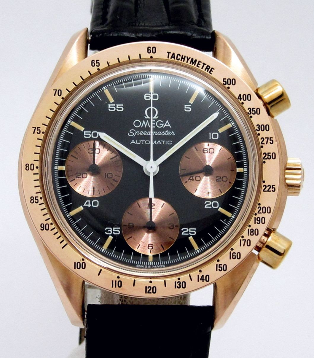 オメガ OMEGA ”スピードマスター オートマチック K18PG無垢製 Ref175