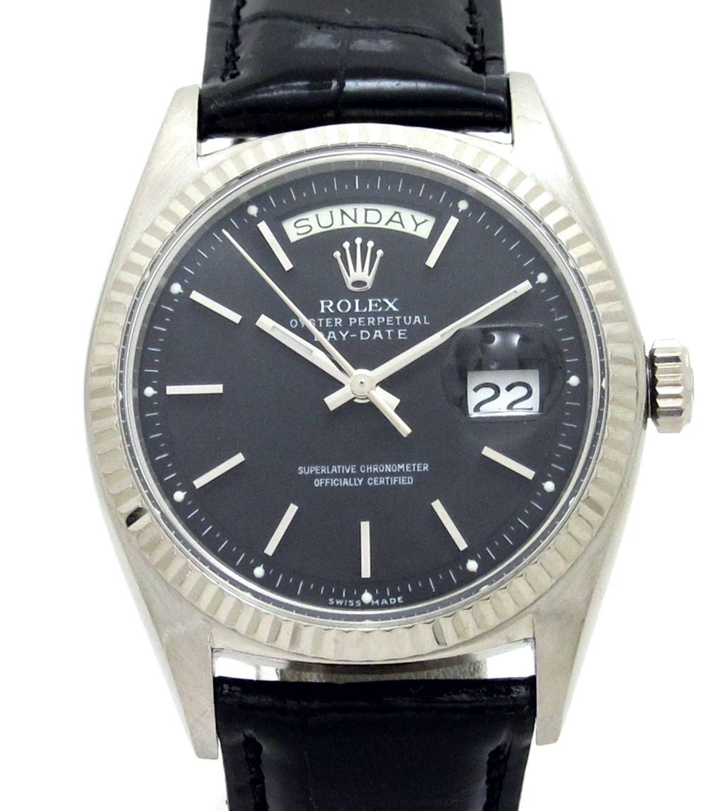 ロレックス ROLEX ”ブラック文字盤 デイデイト Ref-1803/9”” K18WG無垢