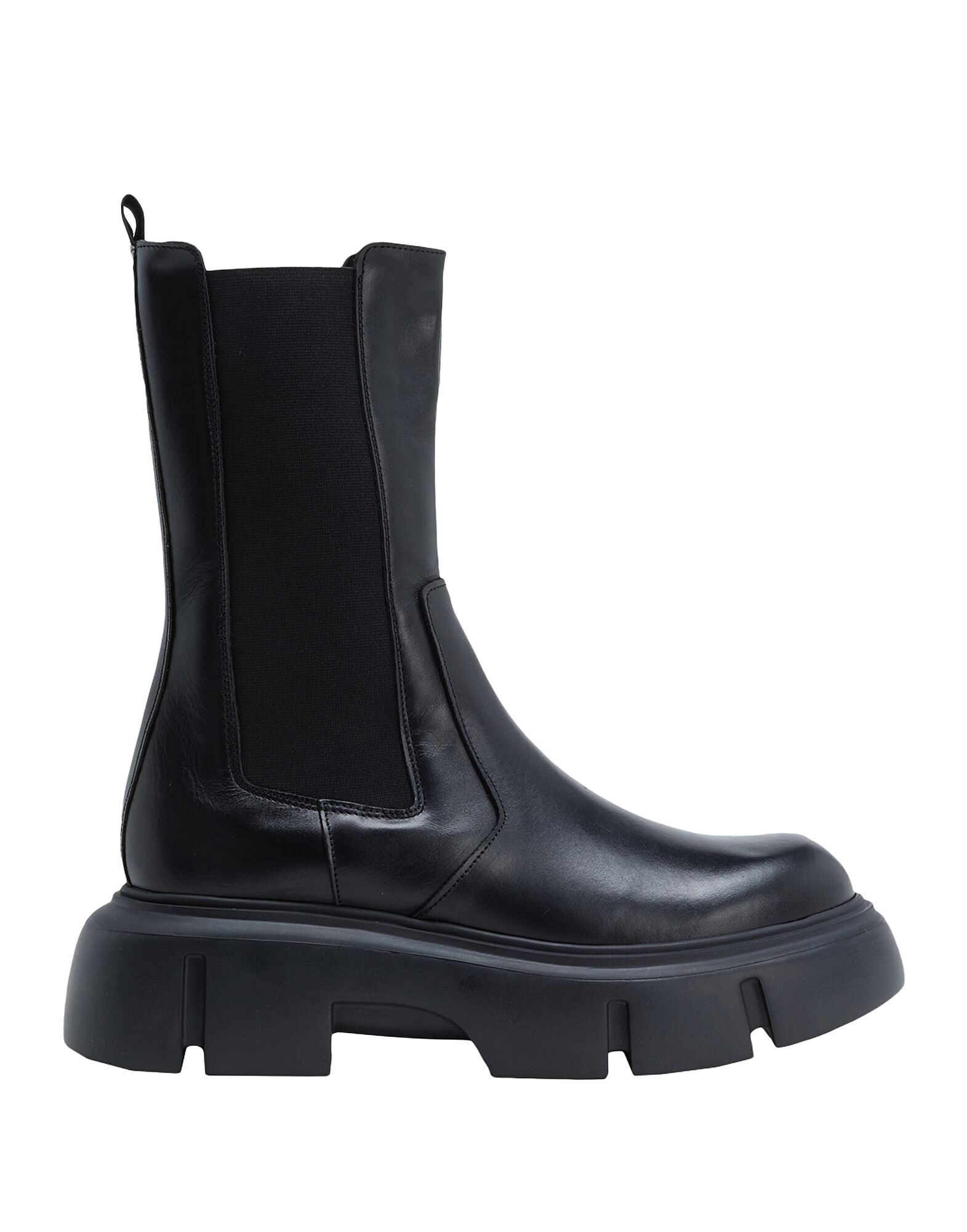 LEATHER HIGH CHELSEA BOOTS | Black Women's Ankle Boot | YOOX