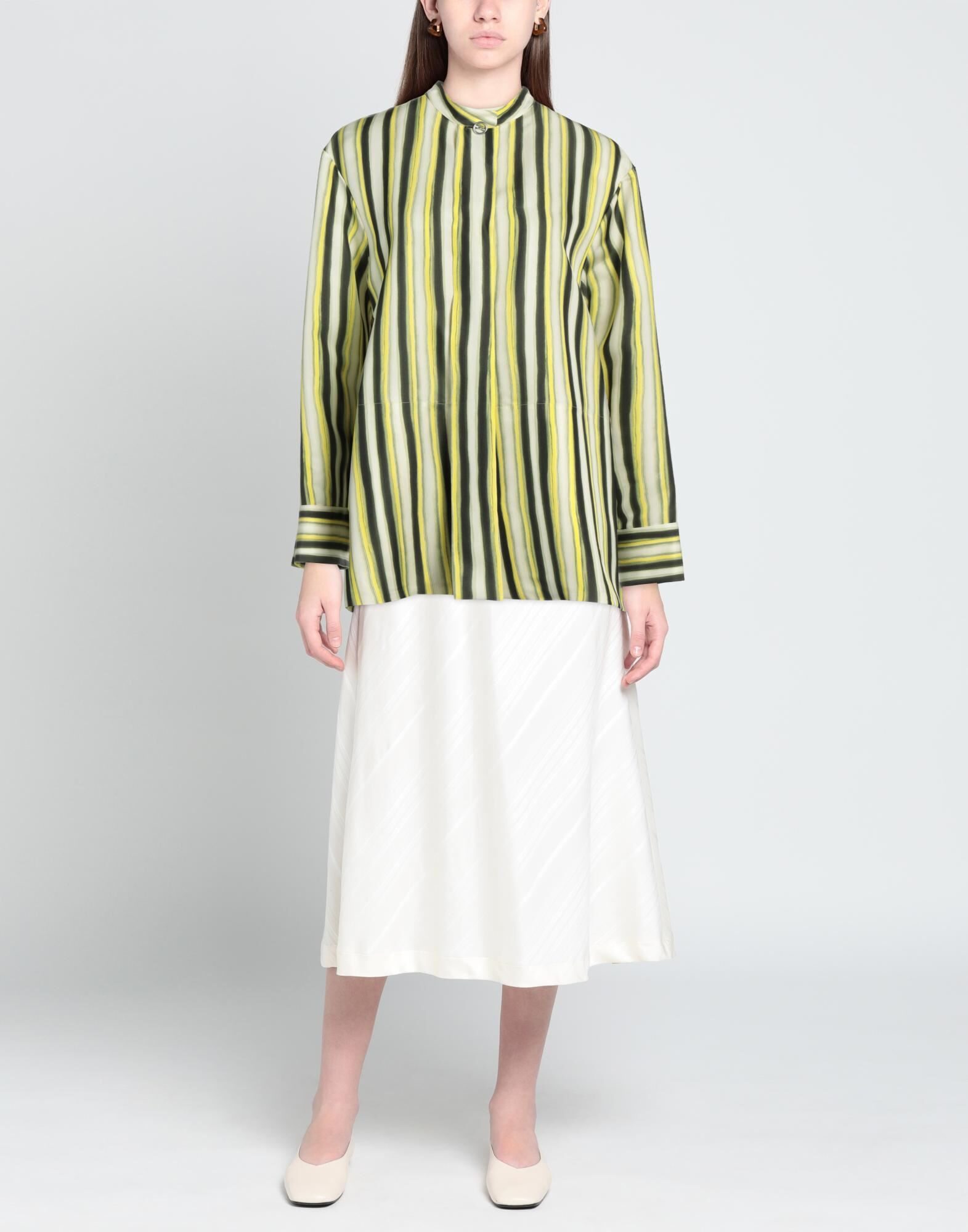 JIL SANDER シャツ | ストライプ柄シャツ ライムグリーン レディース