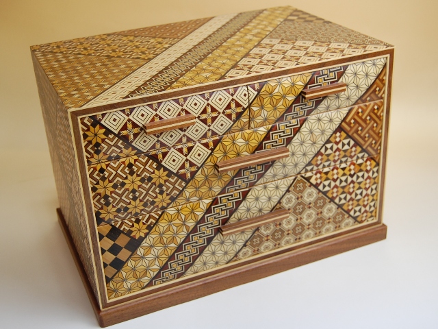 寄木尺1寸4ツ引き出し 小寄木 商品詳細｜寄木細工・箱根細工