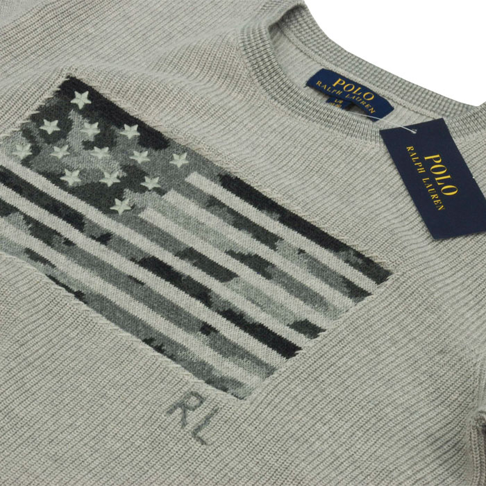 POLO ラルフローレンUSA フラッグセーター セーター、カ-ディガン