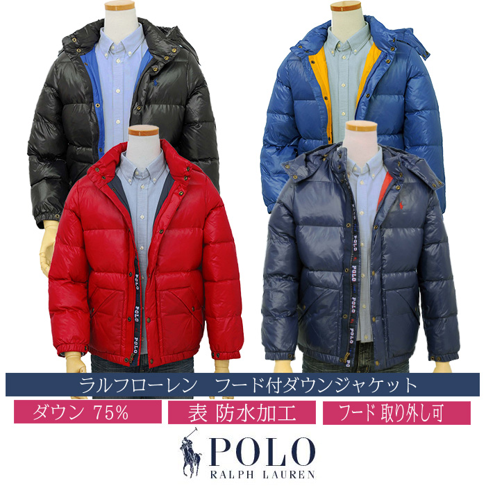 POLO ラルフローレンフード付 ダウンジャケット ジャケット、コ-ト
