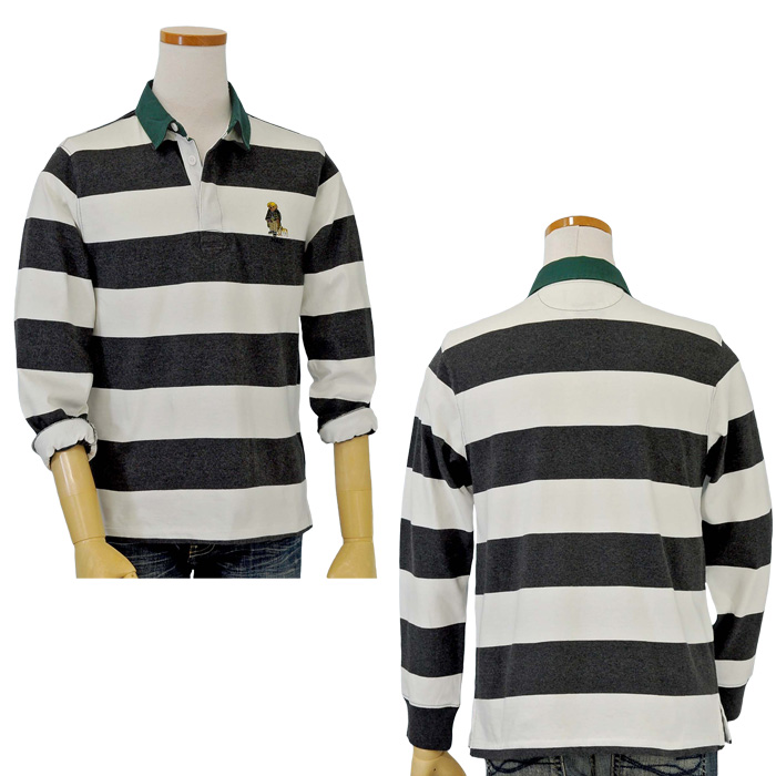 ポロ ラルフローレン ボーイズポロベアボーダーラガーシャツ 長袖 ポロ