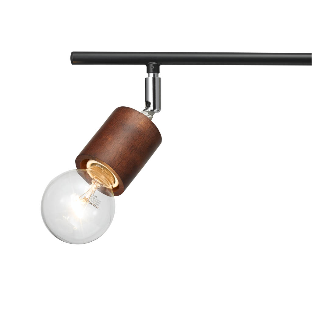 ウッドヌード球無し4灯シーリングライトダークウッド｜YAZAWA CORPORATION