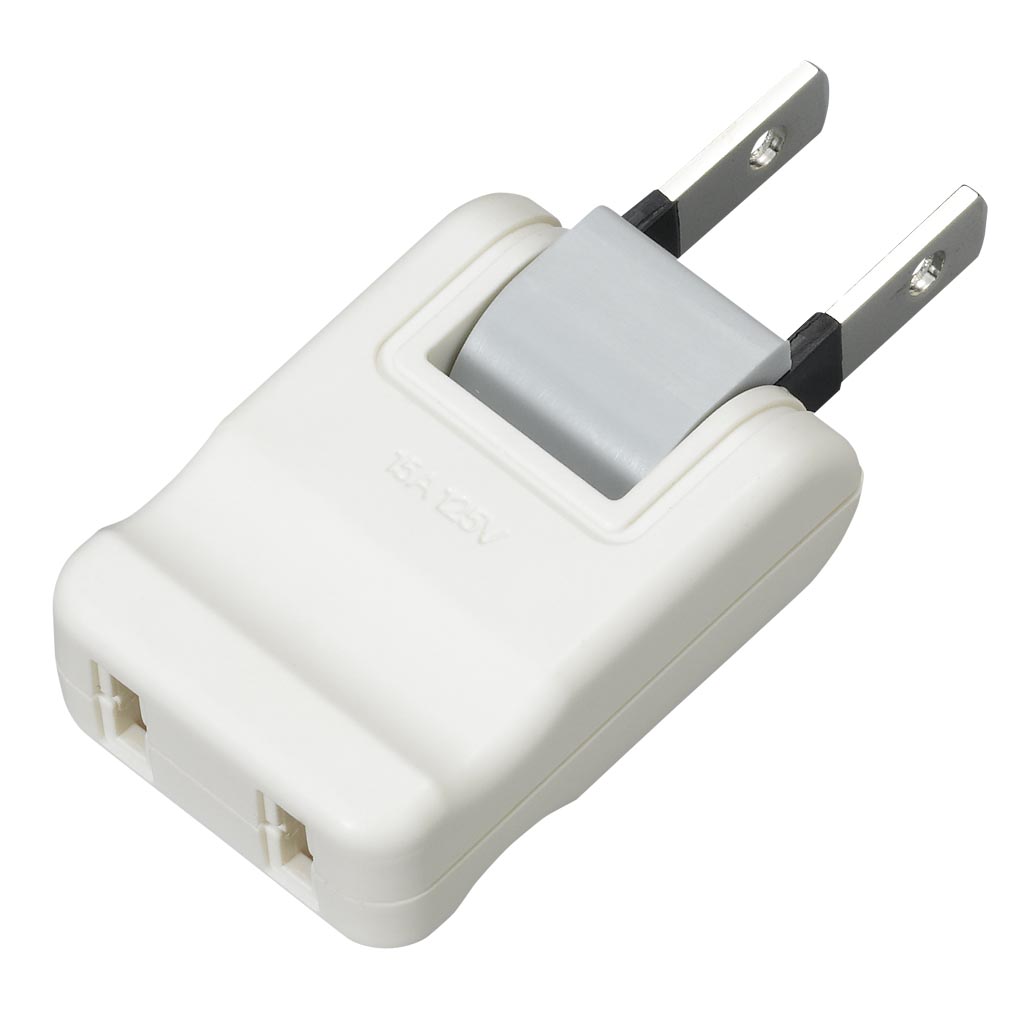 L型プラグアダプター横黒1個口｜YAZAWA CORPORATION