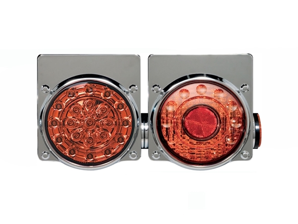 ICL LEDコンビテールランプ 丸型 2連 吊り下げタイプ - トラックボディ