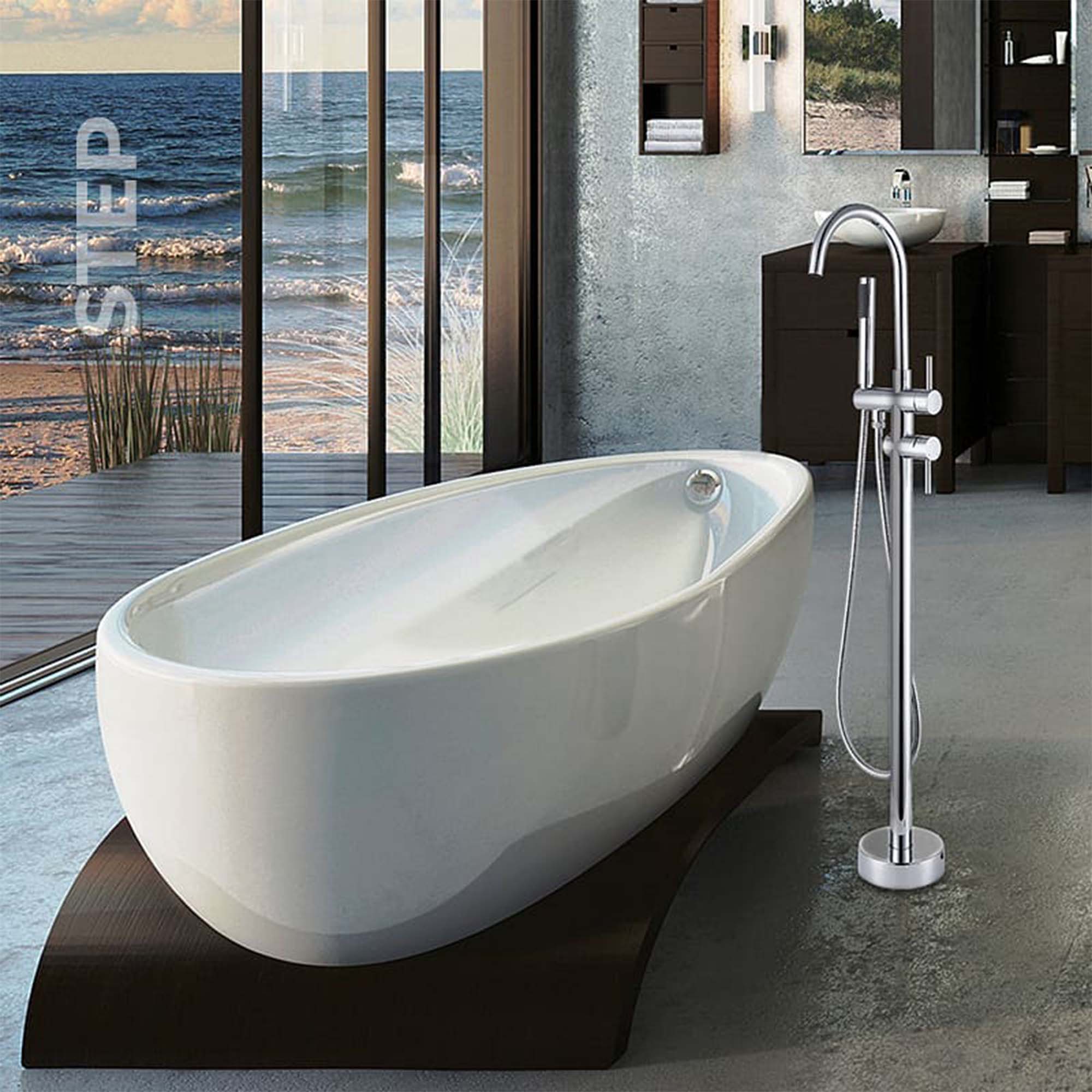 Newarc Step Tabandan Küvet Bataryası Krom | Yapılır