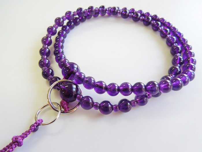 紫水晶八寸浄土数珠共仕立 お数珠の安田念珠店へ｜総本山御用達 安田