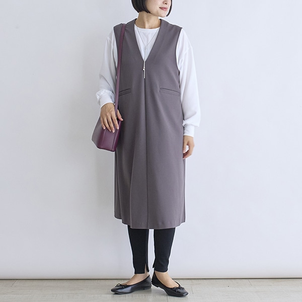 ジョーゼットポンチジャンパースカート(ブラック)｜SALE（ファッション