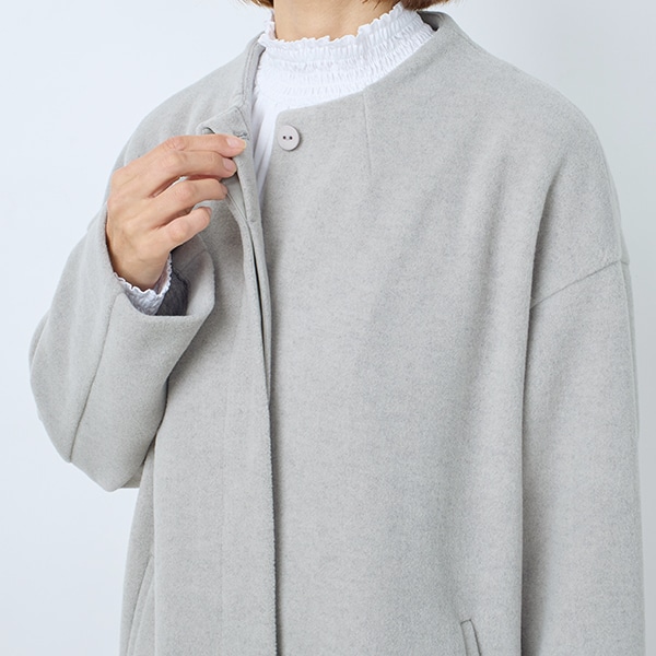 ニードルジャージーロングコート(サックス)｜SALE（ファッション