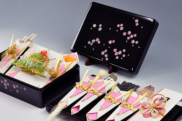 関東式の結納】たまてばこ桜9点セット（関東仕様）