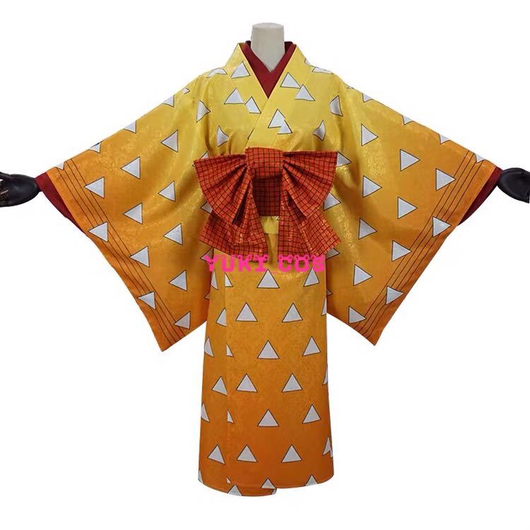 鬼滅の刃 遊郭編 我妻善逸 コスプレ衣装 子供サイズ/大人サイズ