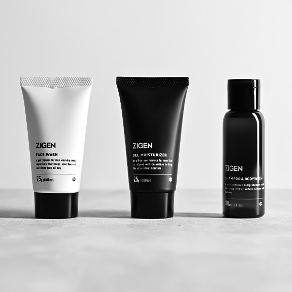 トラベルセット (洗顔料+保湿ジェル+スカルプシャンプー) | ZIGEN