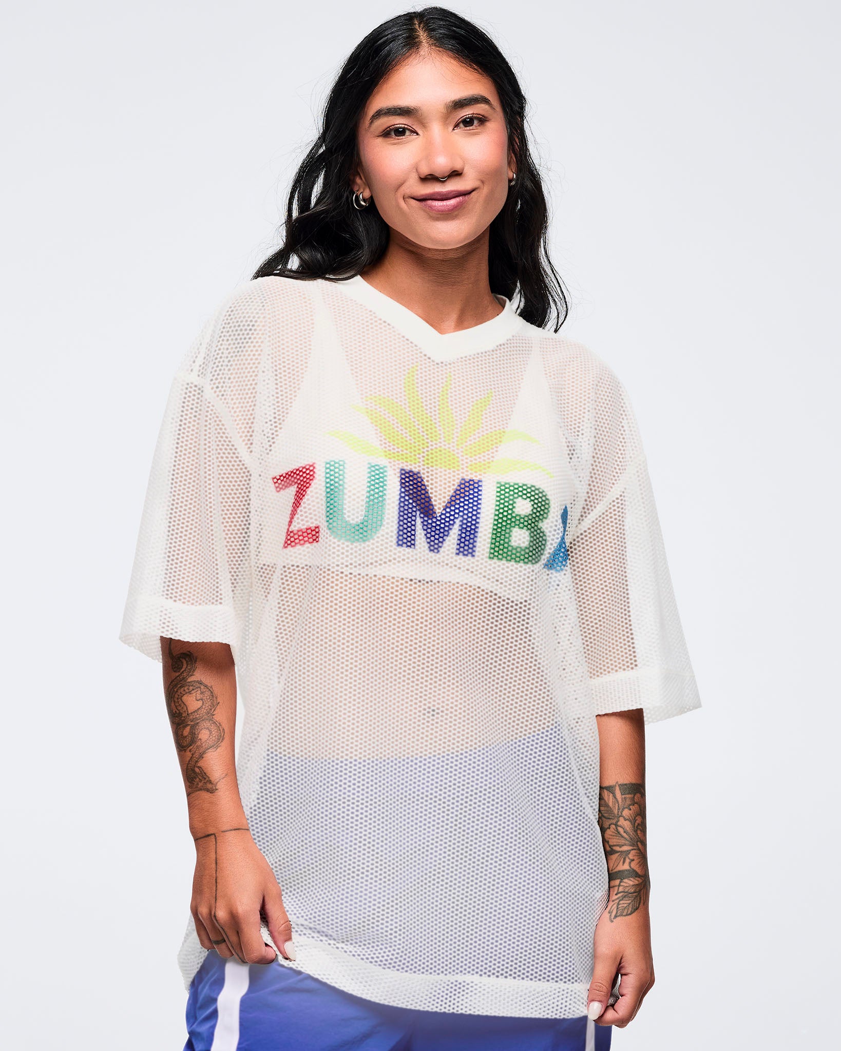 Latin Movement Oversized Mesh Top – Zumba Wear | STRONG iD