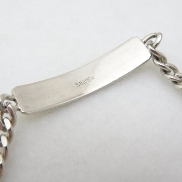 アメリカ ヴィンテージ スターリングシルバー ミリタリーIDブレスレット