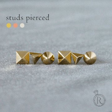 K18 タイニー スタッズ リング