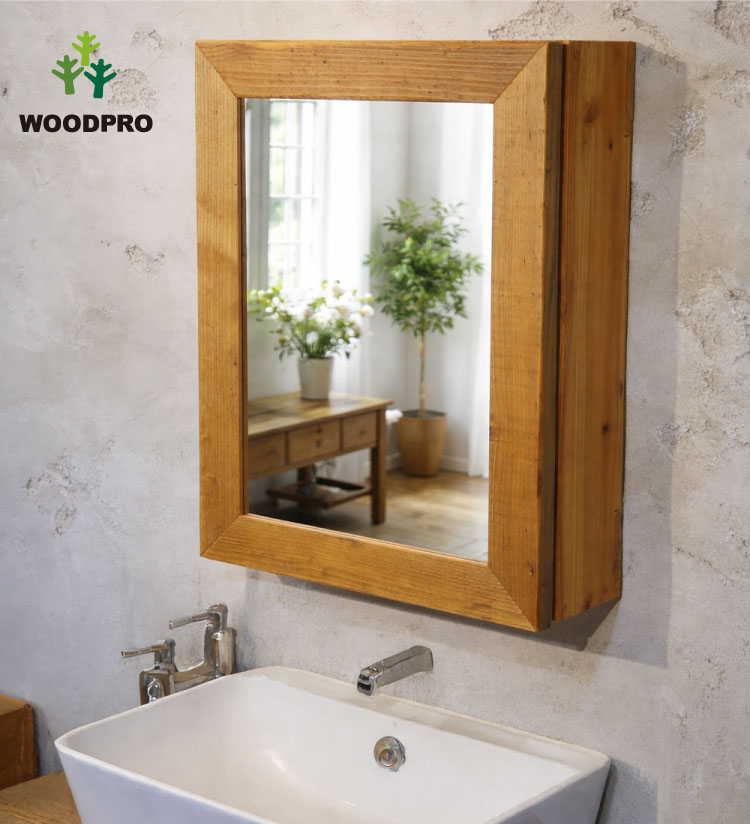 OLD ASHIBA（足場板古材）ミラーキャビネット