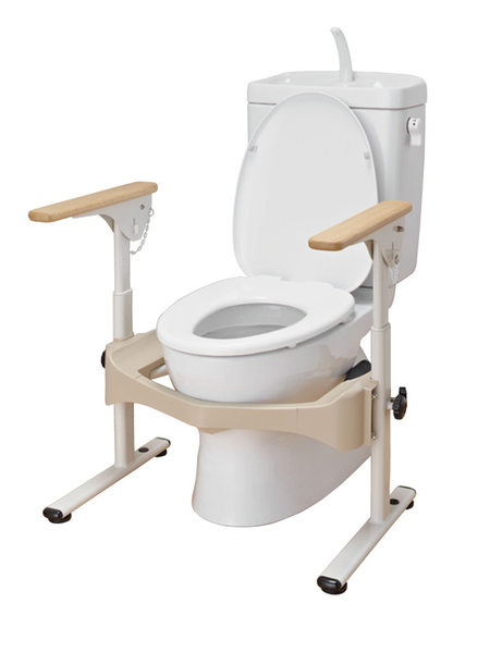 安寿洋式トイレ用フレームS跳ね上げR2｜介護用品・福祉用具の
